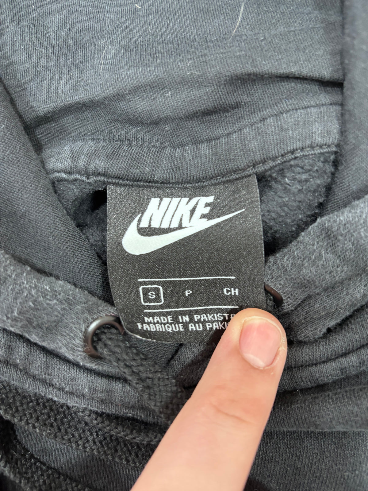 Nike Faded Black Swoosh Hoodie - Thriftly