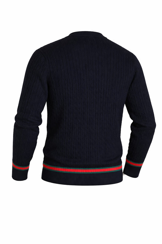 GUCCI Cable Knit Crewneck Sweater