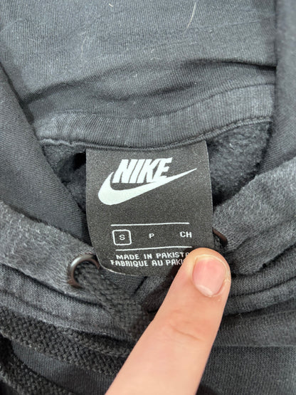 Nike Faded Black Swoosh Hoodie - Thriftly