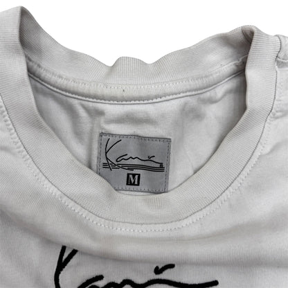 Karl Kani Basic White T-Shirt Embroidered Logo Size L