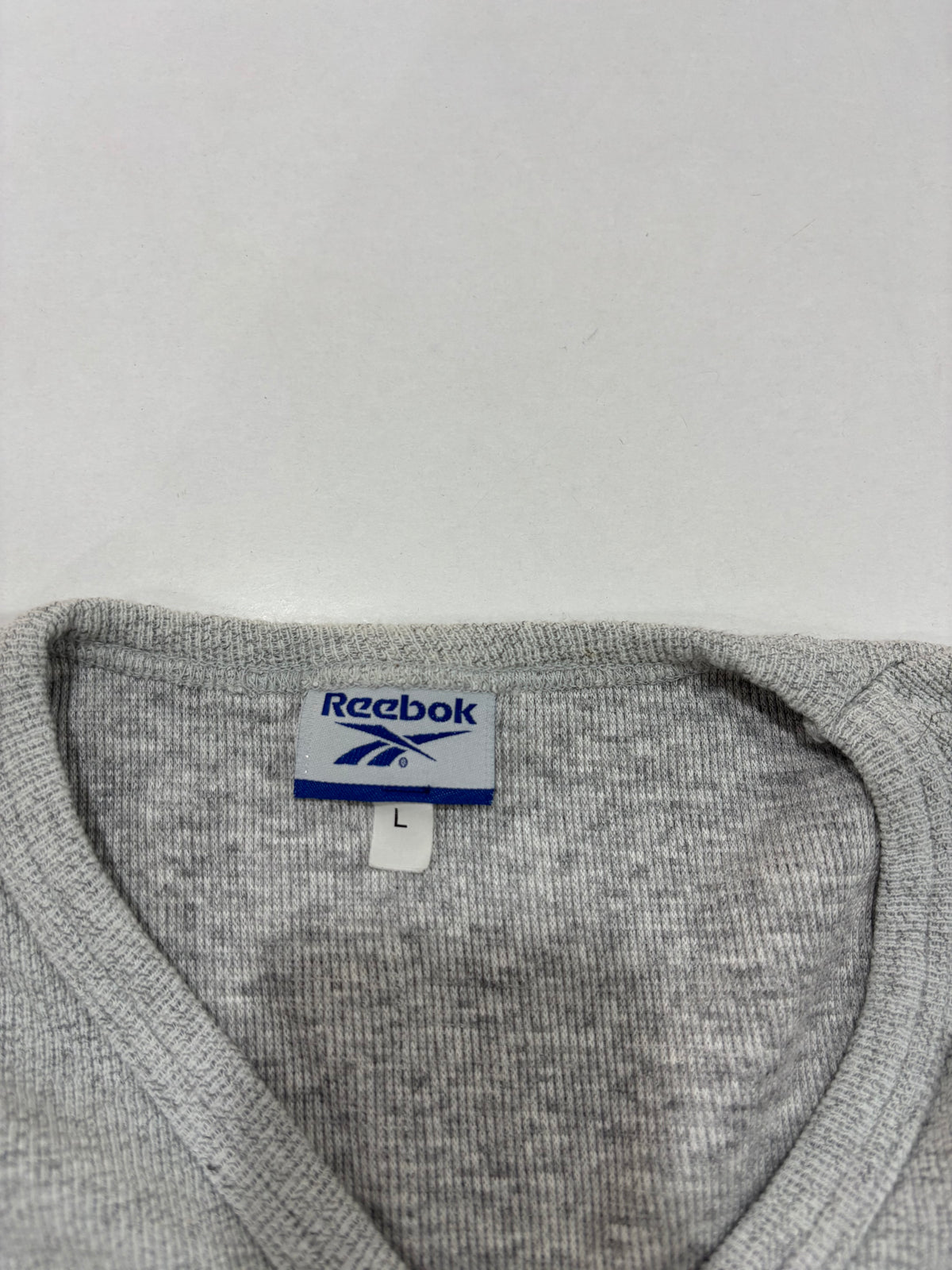 Women's Reebok Gray V-Neck Sweater
