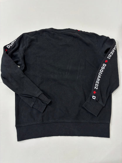 Dsquared2 Men’s Crewneck Sweatshirt Faded Black Preowned