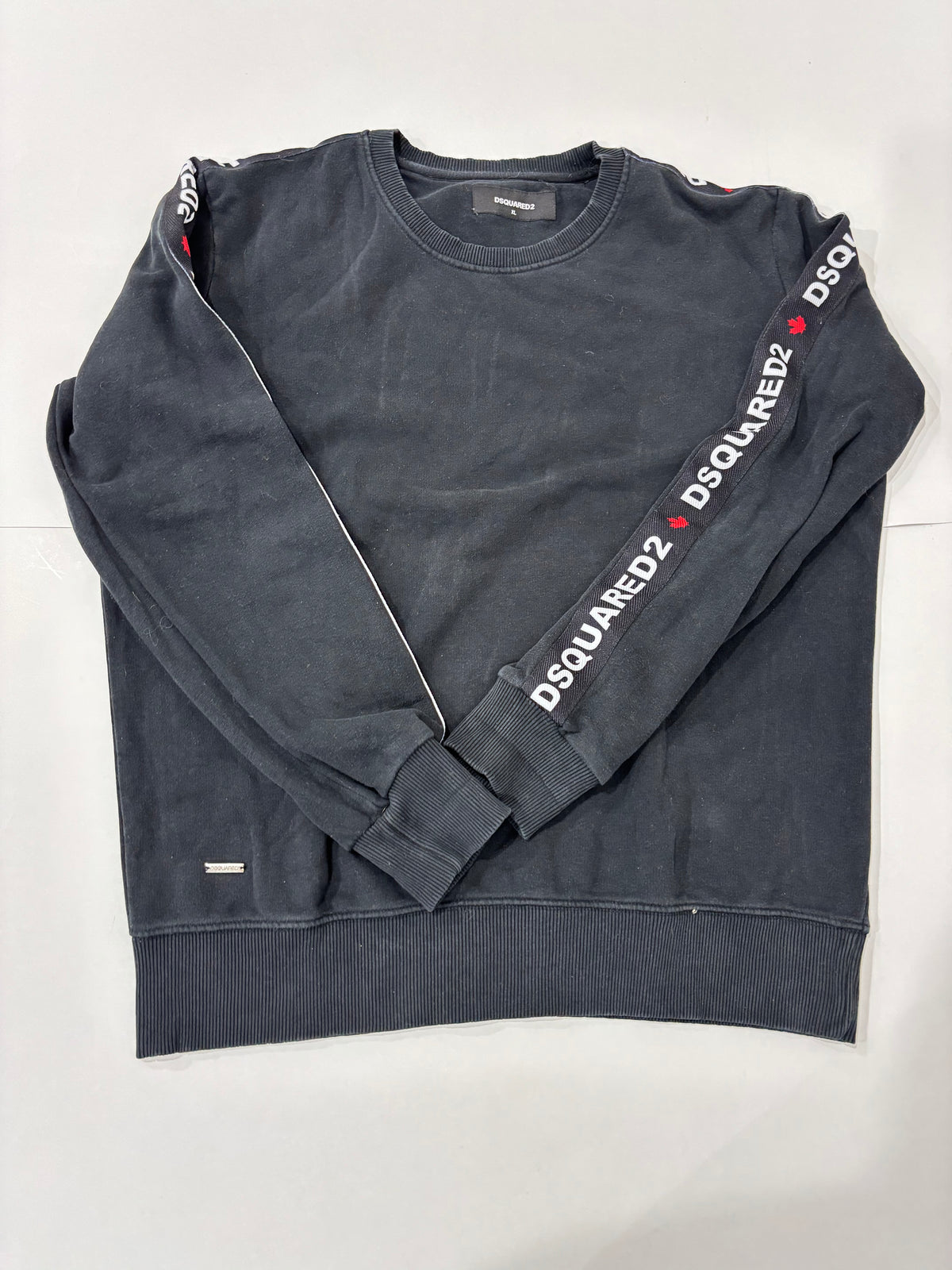 Dsquared2 Men’s Crewneck Sweatshirt Faded Black Preowned