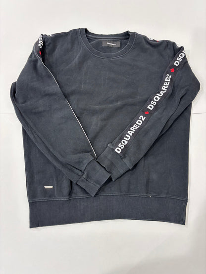 Dsquared2 Men’s Crewneck Sweatshirt Faded Black Preowned