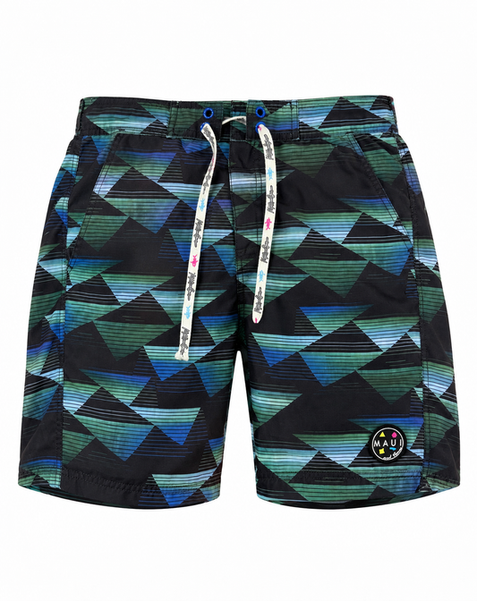 Maui Geometric Swim Shorts