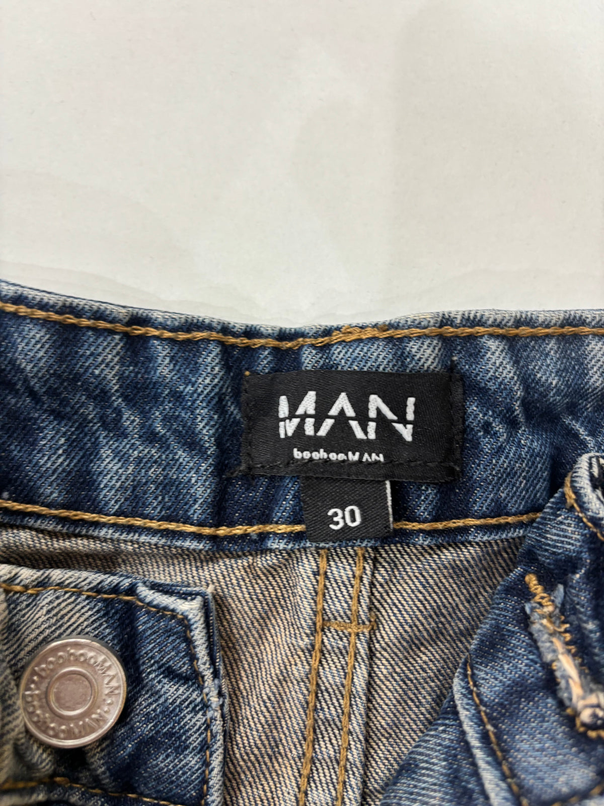 Boohoo Man Men’s Distressed Flared Preowned Jeans
