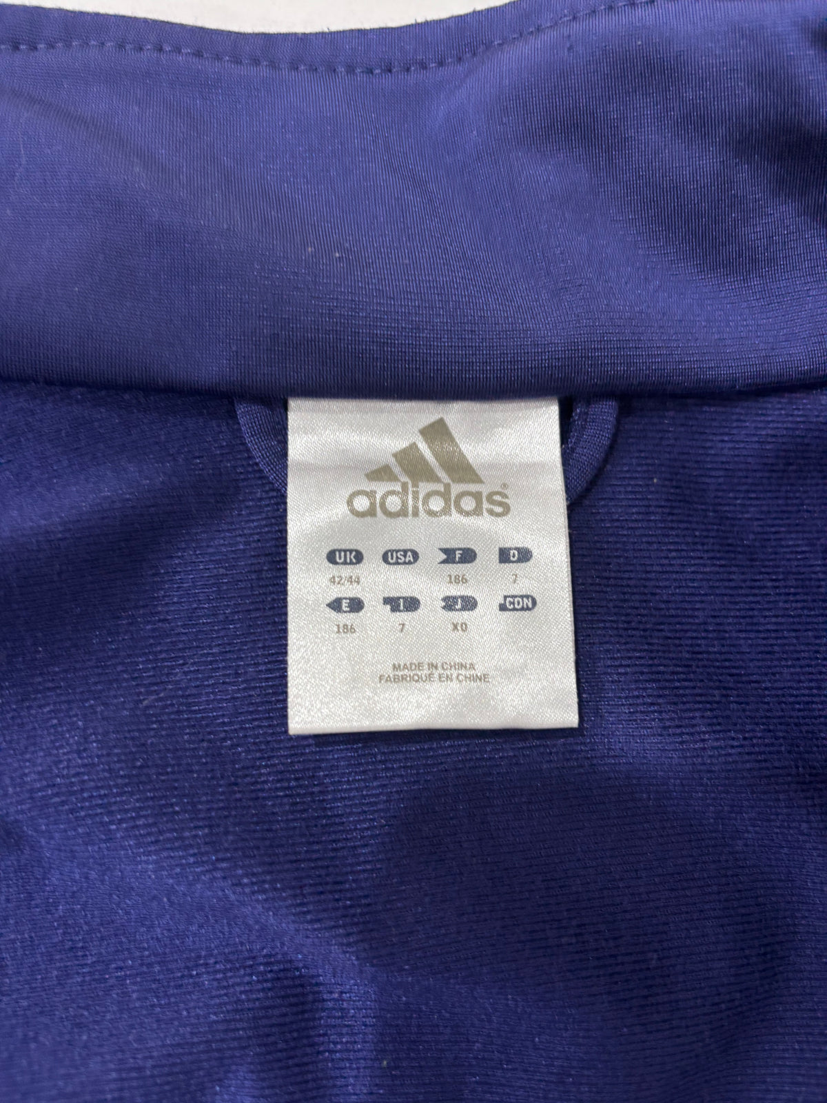 Adidas Mens Track Jacket Royal Blue/Purple Preowned