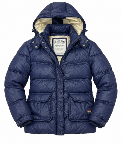Tommy Hilfiger Women’s Navy Hooded Down Puffer Jacket