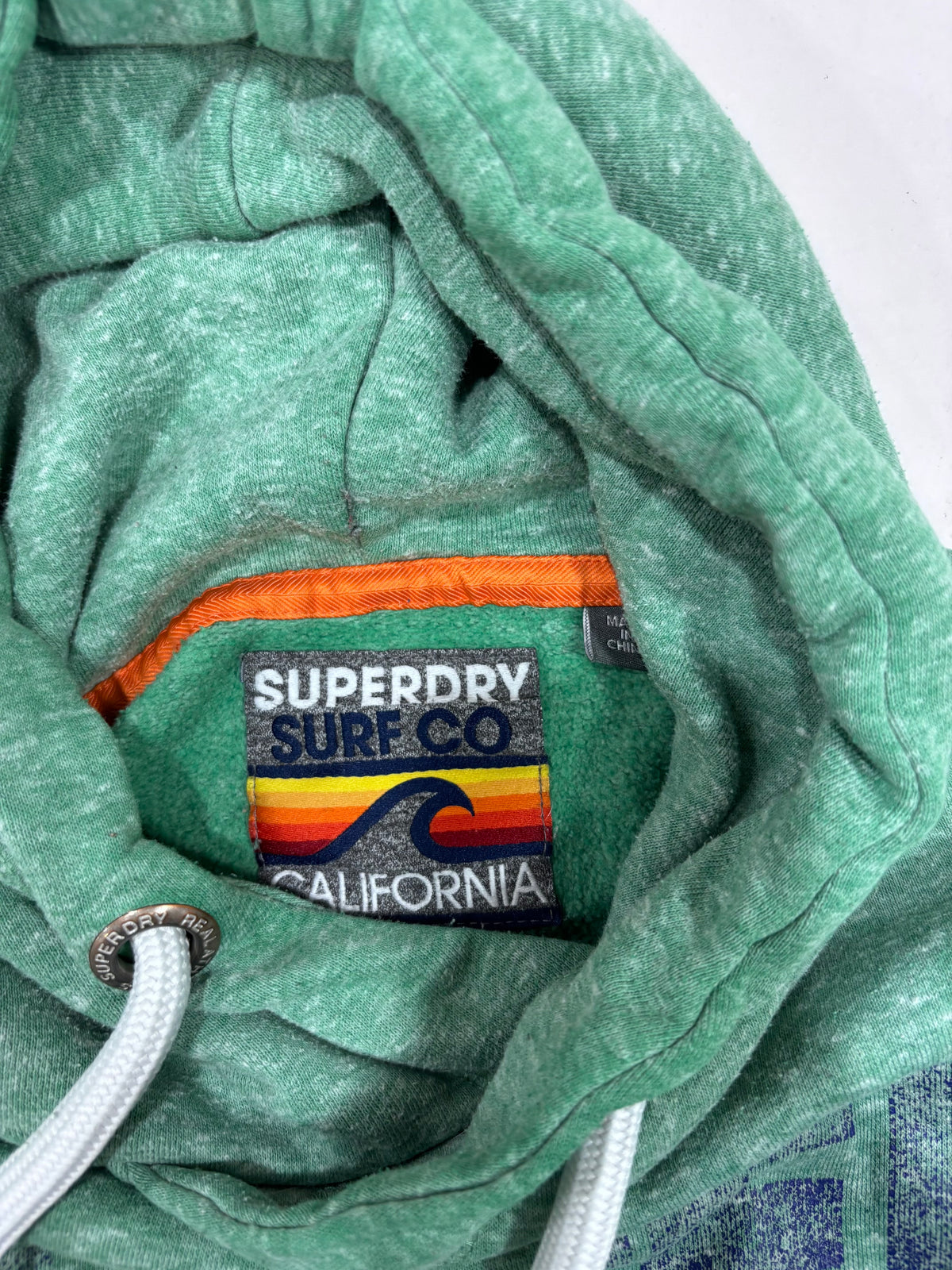 Superdry Super Surf Green Graphic Hoodie - Thriftly