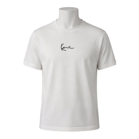 Karl Kani Basic White T-Shirt Embroidered Logo Size L