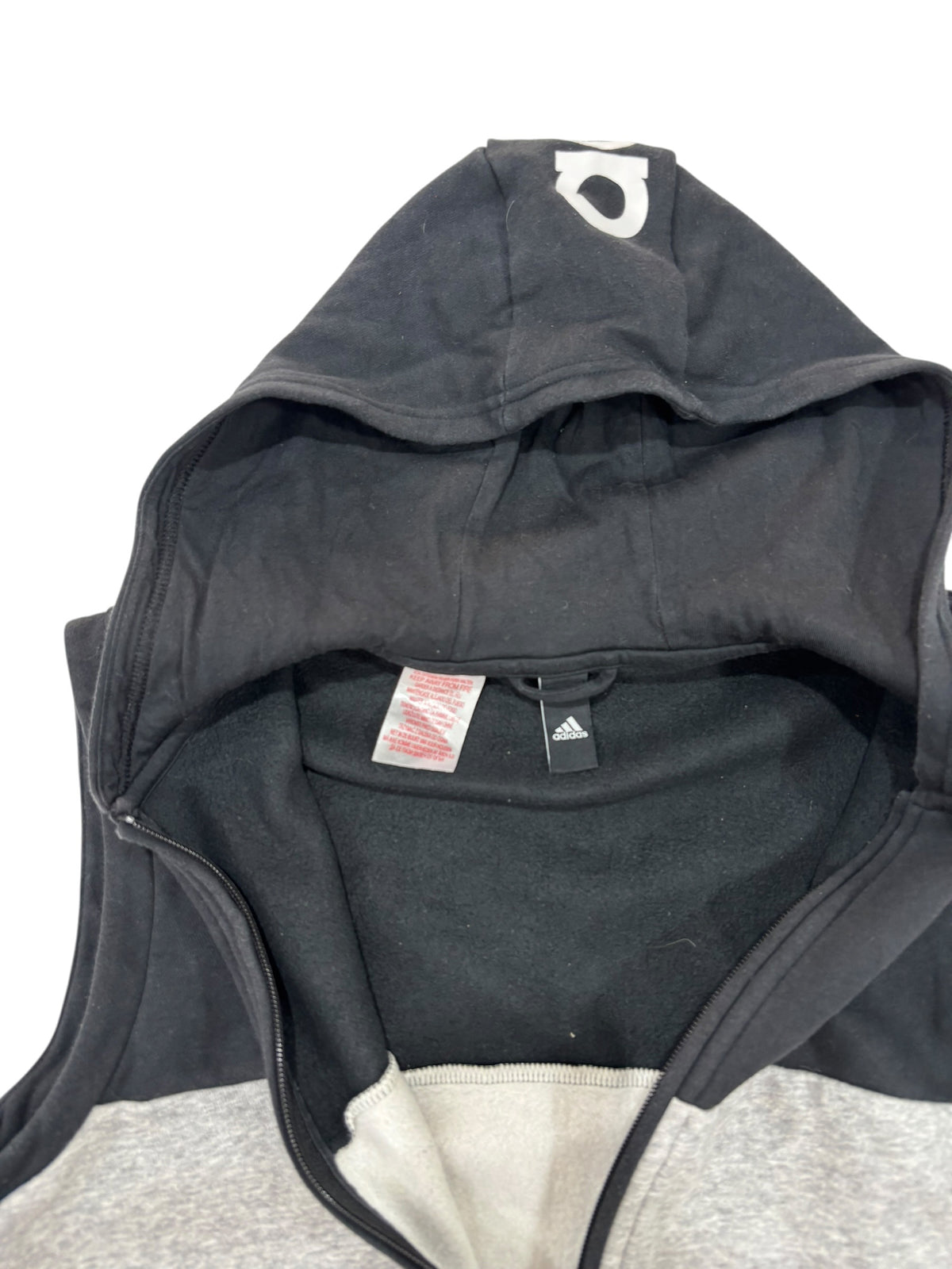adidas Black & Grey Hooded Vest