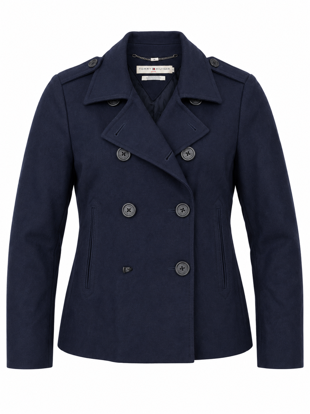Tommy Hilfiger Women’s Navy Double-Breasted Peacoat