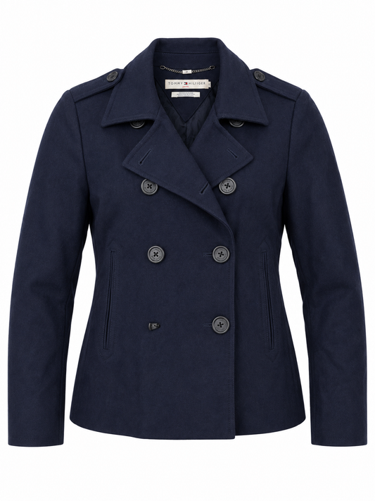 Tommy Hilfiger Women’s Navy Double-Breasted Peacoat