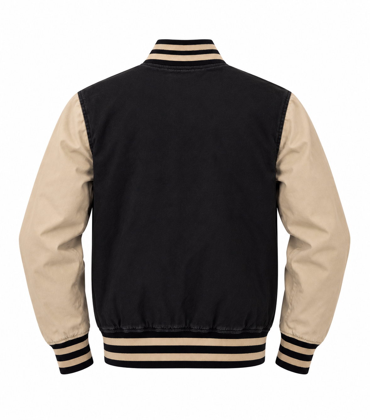 Dickies Mens Black Beige Varsity Jacket