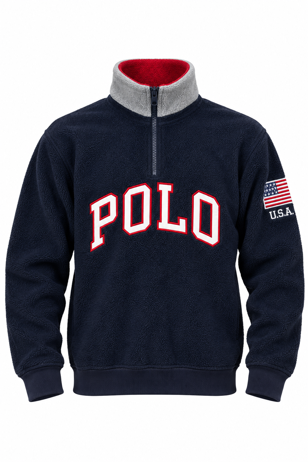 Polo Ralph Lauren U.S.A. Flag Fleece Half-Zip - Thriftly