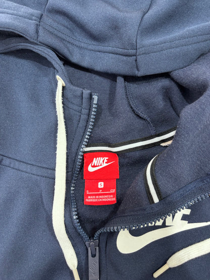 Nike Women’s Navy & Pink Zip-Up Hoodie - Thriftly