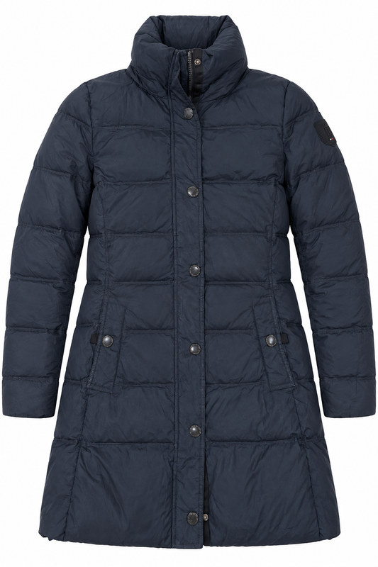 Tommy Hilfiger Womens Navy Long Puffer Coat