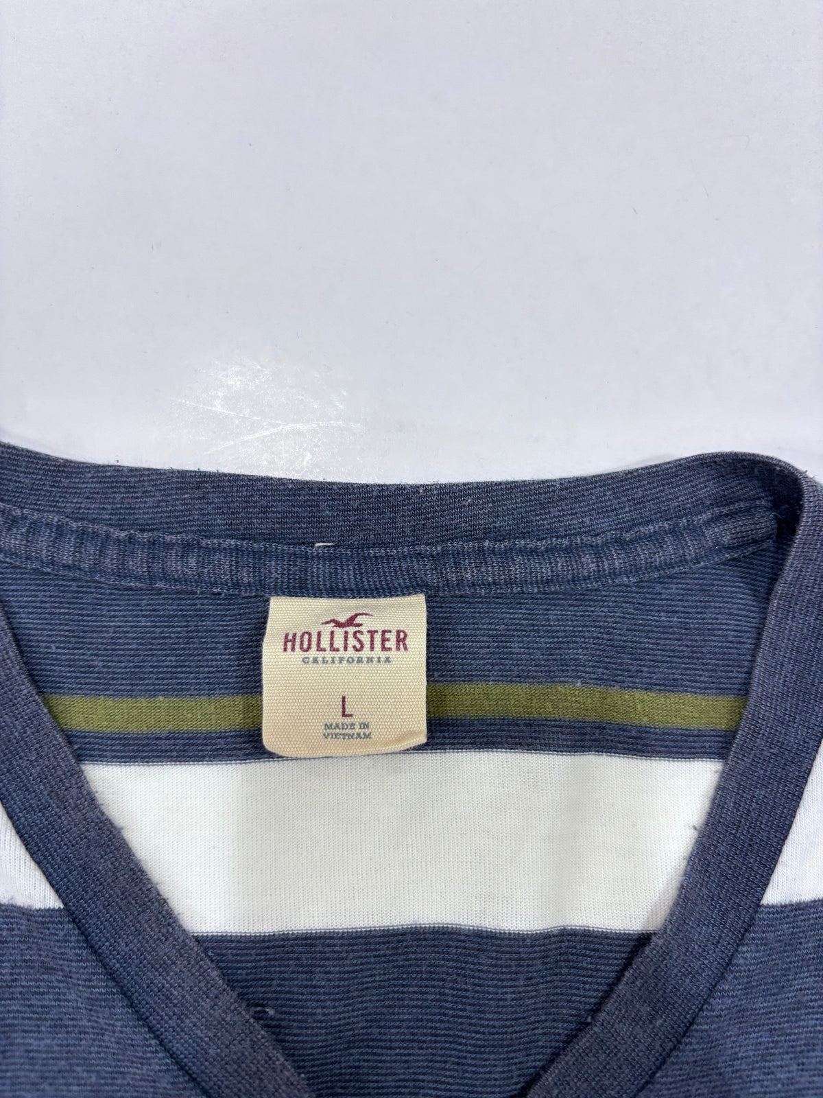 Hollister Striped V-Neck T-Shirt