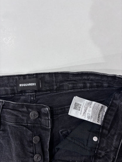 Dsquared2 Black Distressed Paint-Splatter Jeans - image 3