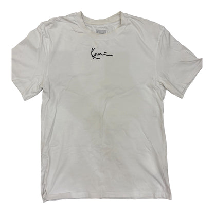 Karl Kani Basic White T-Shirt Embroidered Logo Size L