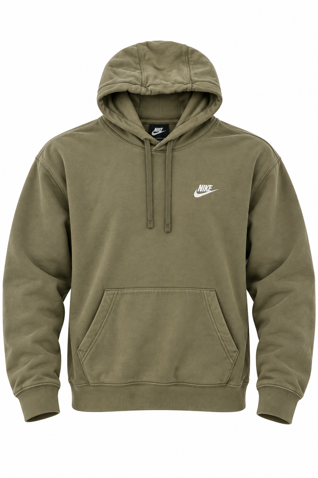 Nike Olive Green Swoosh Hoodie - Thriftly