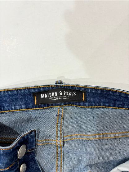 Maison 9 Paris Distressed Denim Washed Men’s Preowned Jeans