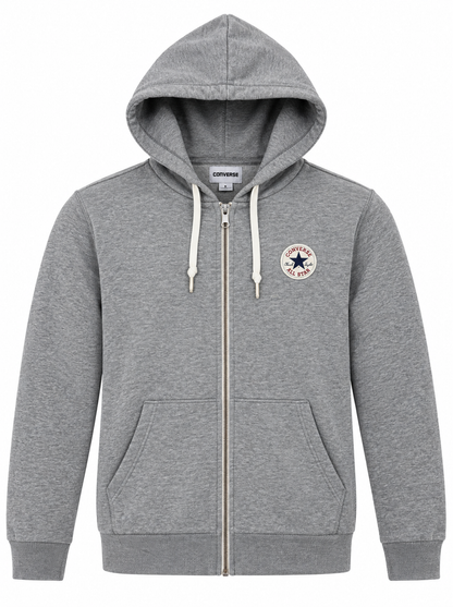 Converse Grey Zip-Up Hoodie