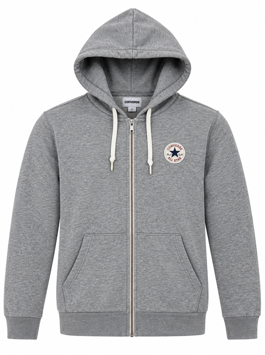 Converse Grey Zip-Up Hoodie
