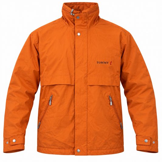 Tommy Mens Orange Hooded Jacket