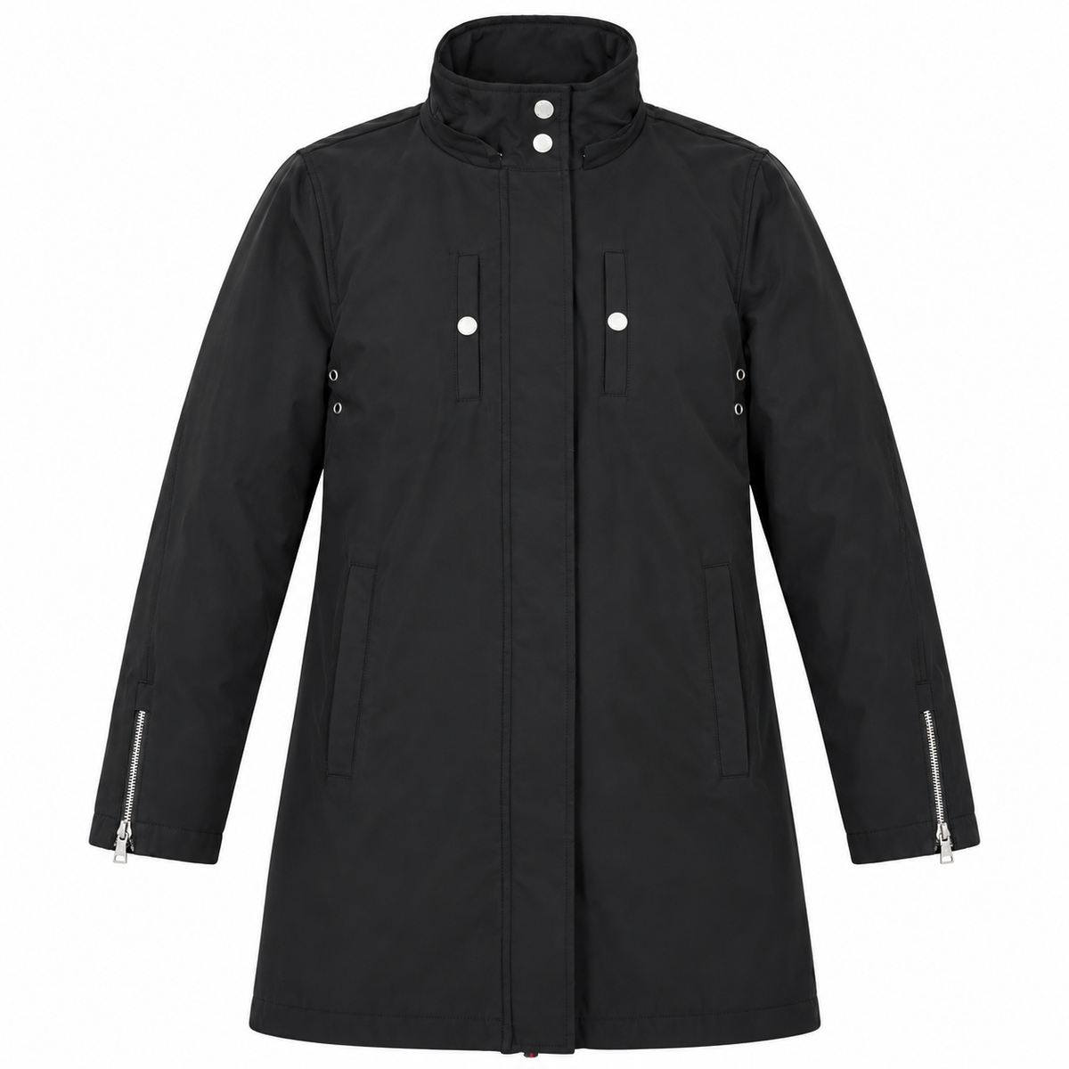 Unbranded Womens Black Hooded Parka