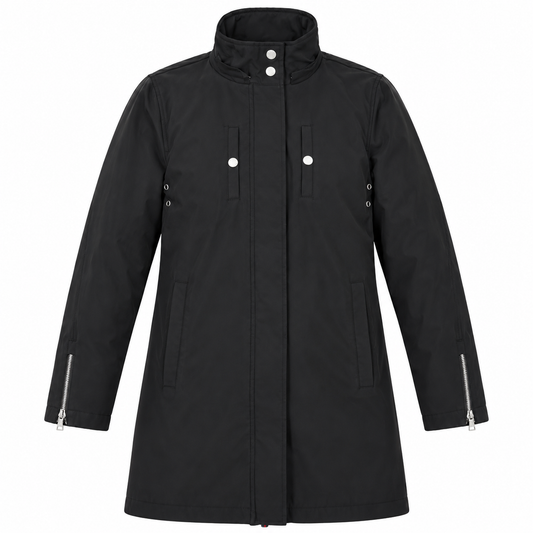 Unbranded Womens Black Hooded Parka