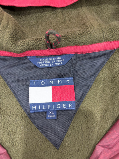 Tommy Hilfiger Mens Navy Red Hooded Jacket