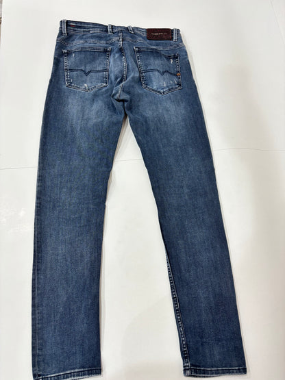 Diesel Slim Fit Thavaz Men’s Preowned Light Distressed Jeans