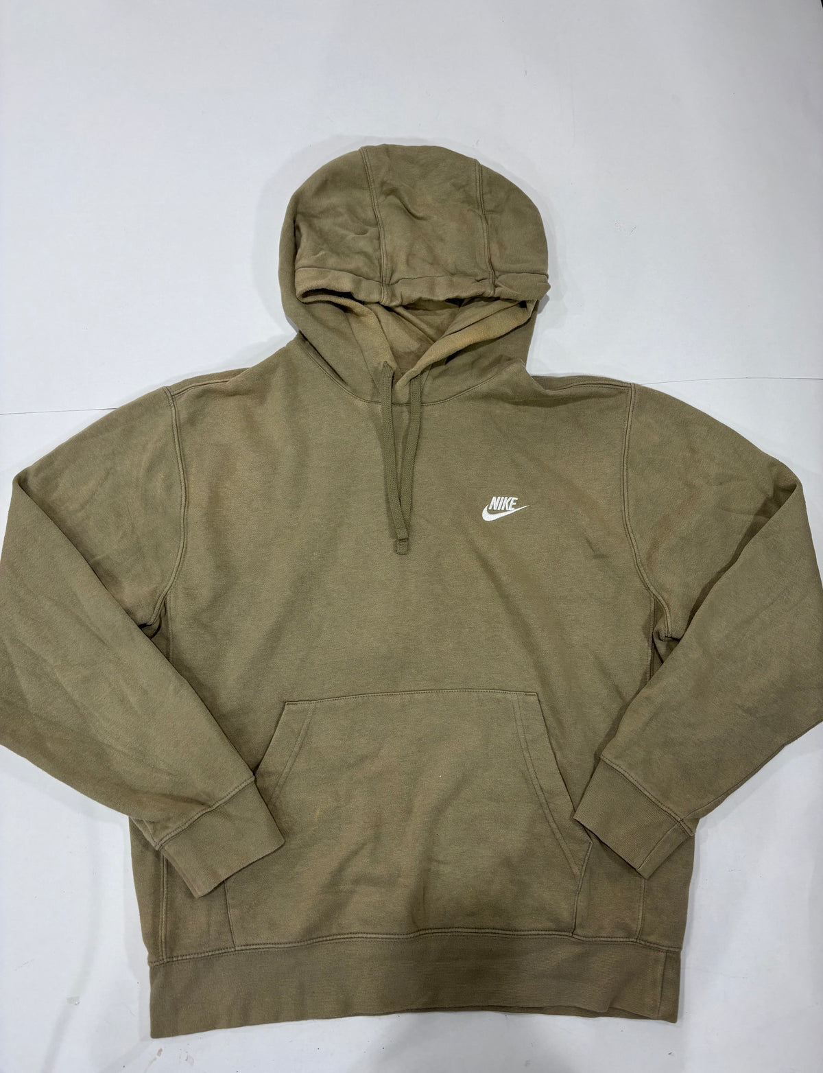 Nike Olive Green Swoosh Hoodie - Thriftly