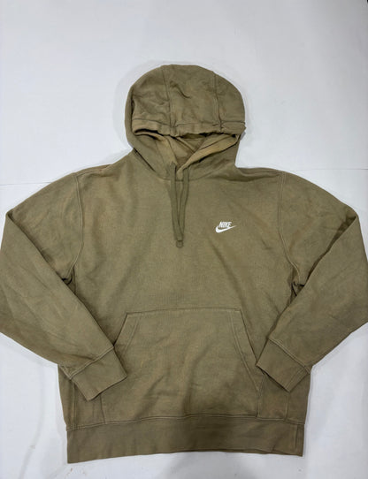 Nike Olive Green Swoosh Hoodie - Thriftly