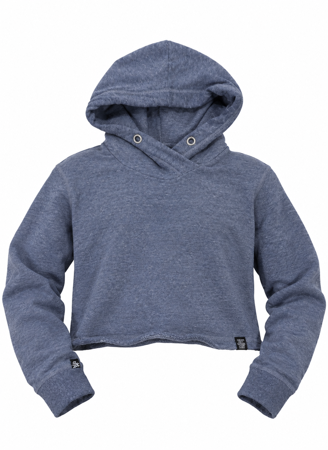 Superdry Blue Cropped Hoodie - Thriftly