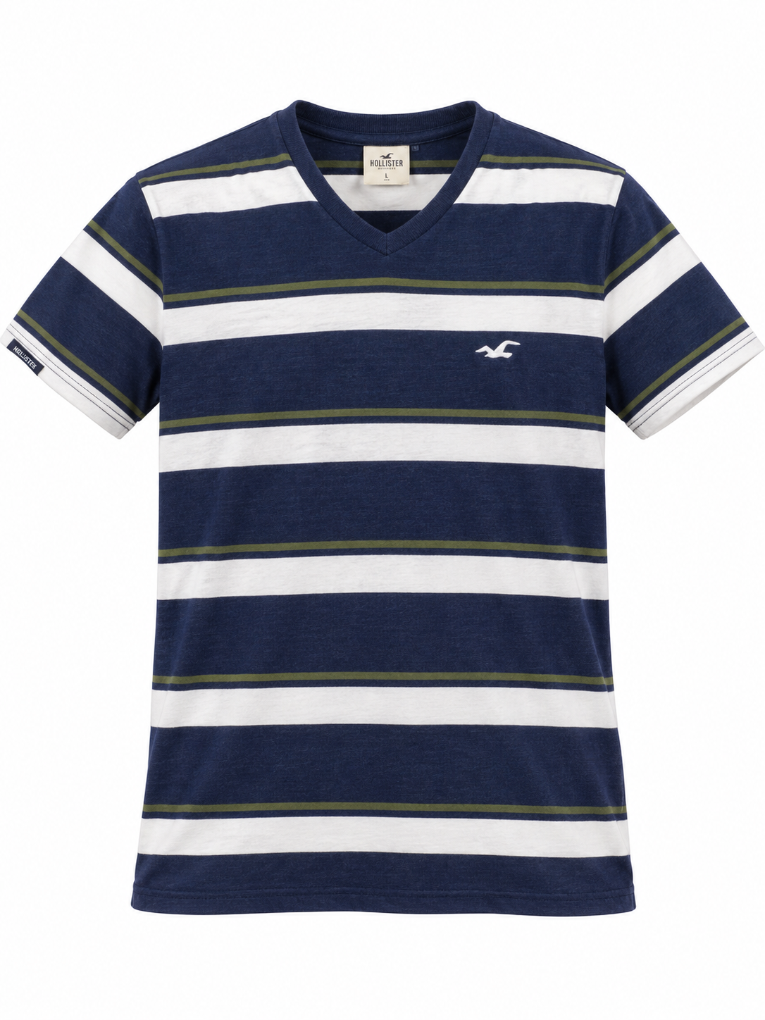 Hollister Striped V-Neck T-Shirt