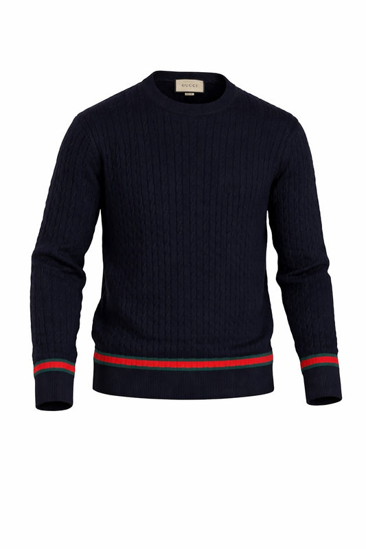 GUCCI Cable Knit Crewneck Sweater