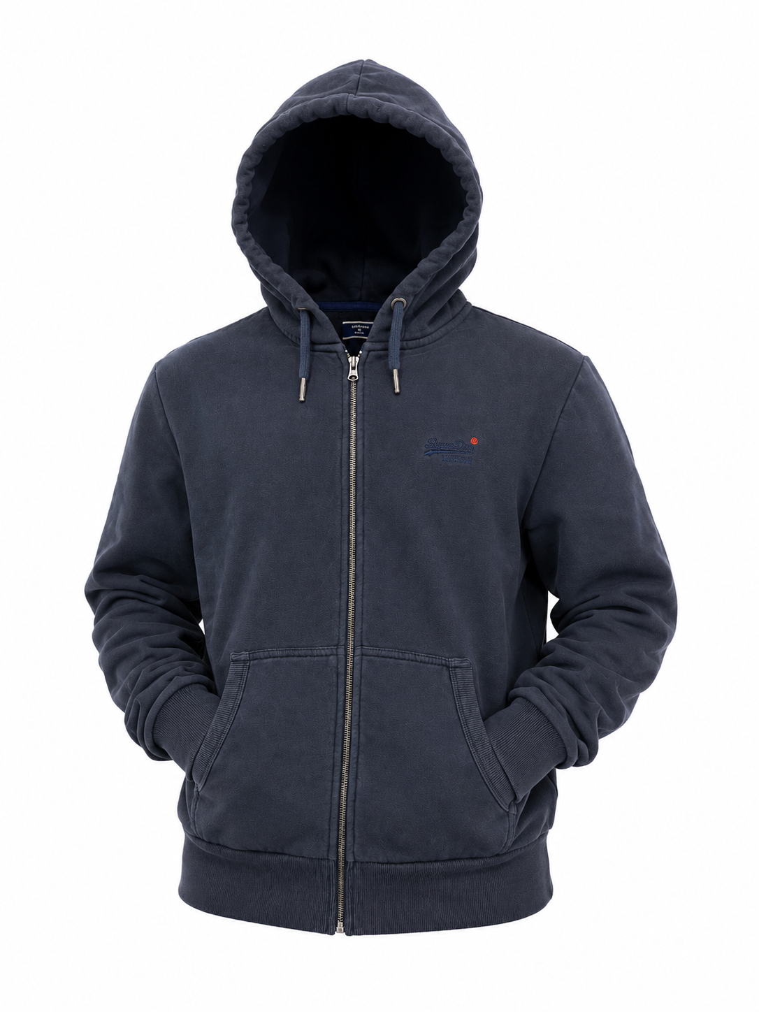 Superdry Men’s Navy Blue Full Zip Up 2000’s Vintage Preowned