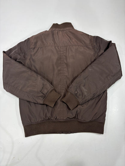 Tommy Hilfiger Brown Military Bomber Jacket - Thriftly