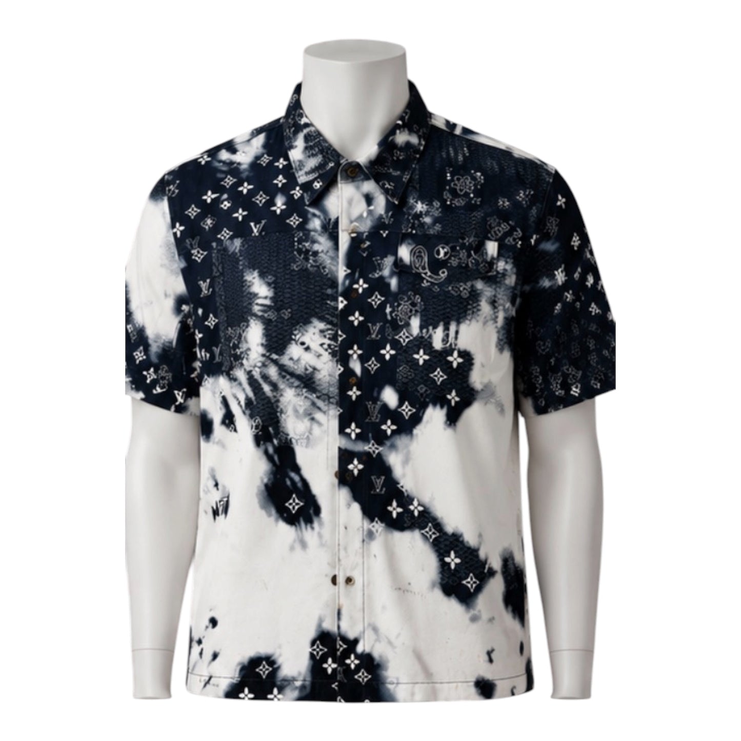 Louis Vuitton Monogram Short Sleeved Denim Shirt
