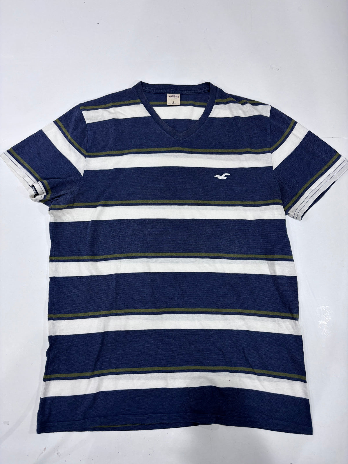 Hollister Striped V-Neck T-Shirt