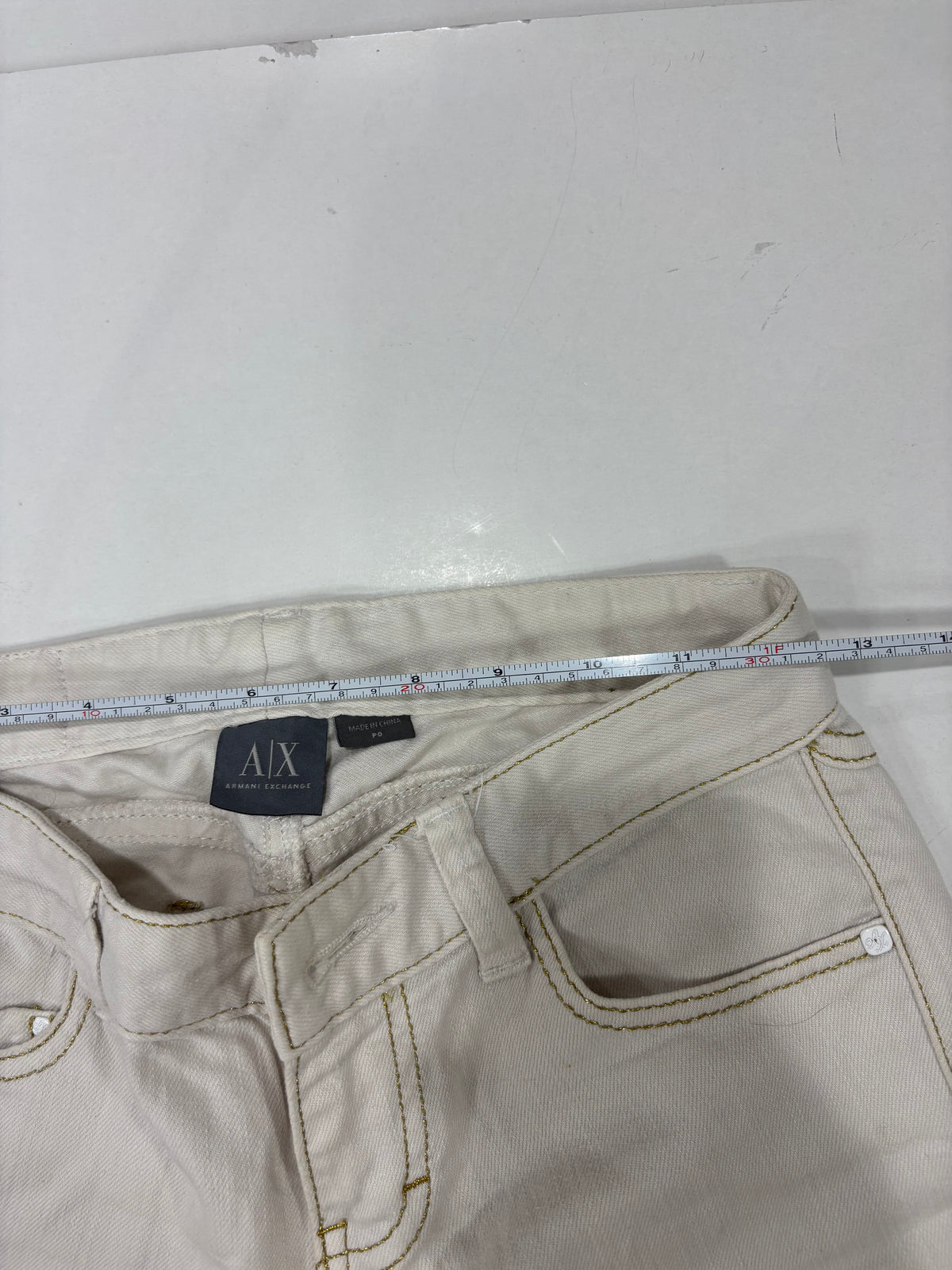 A|X Armani Exchange White Jeans
