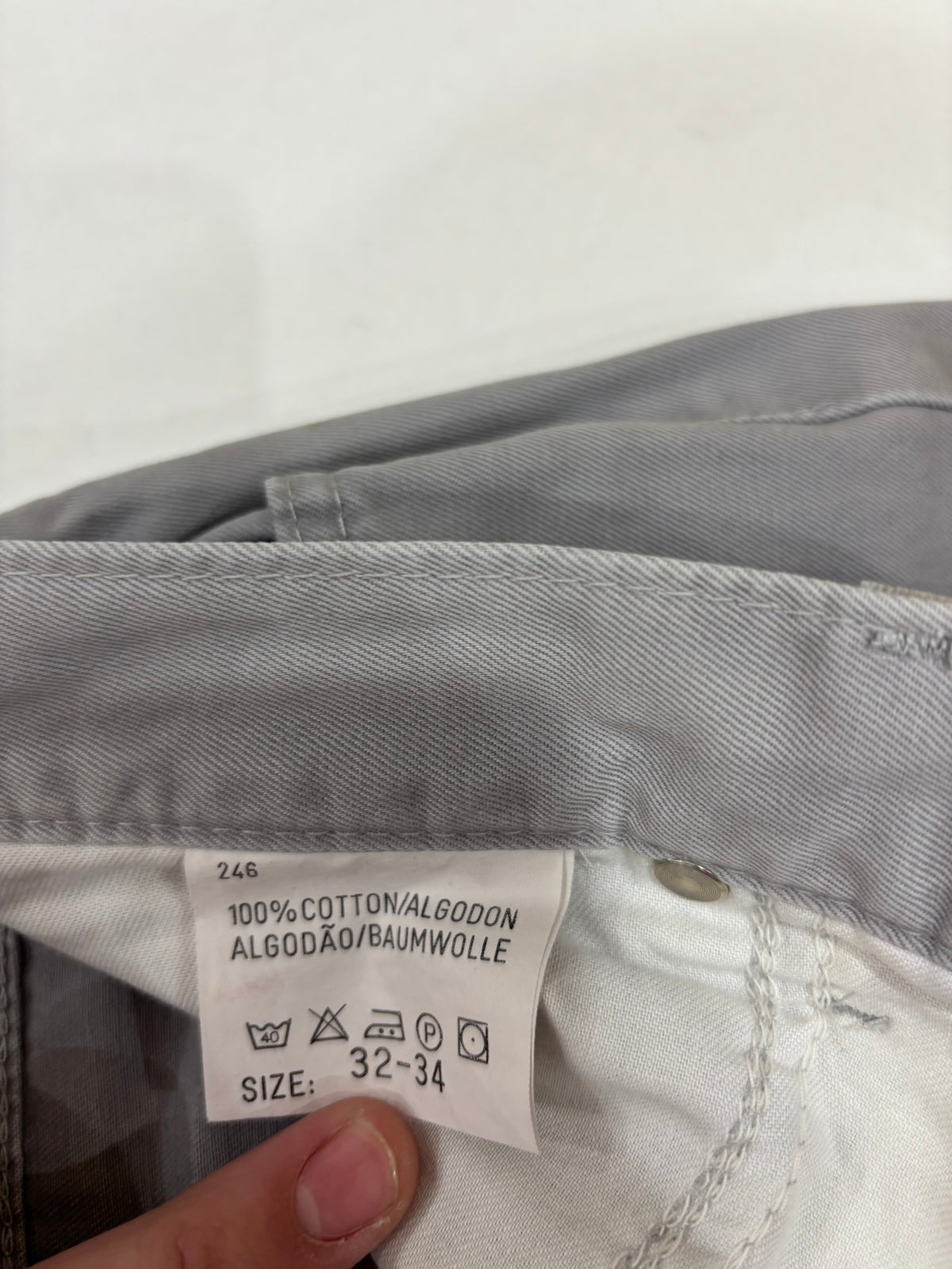 Lee Men’s Chino Style Jeans Grey Preowned