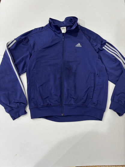 Adidas Mens Track Jacket Royal Blue/Purple Preowned