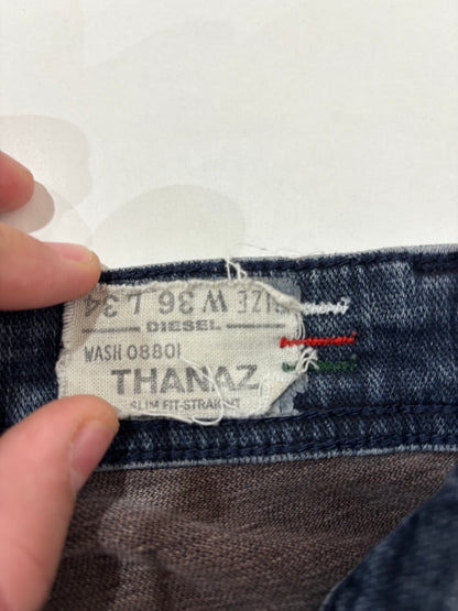 Diesel Slim Fit Thavaz Men’s Preowned Light Distressed Jeans