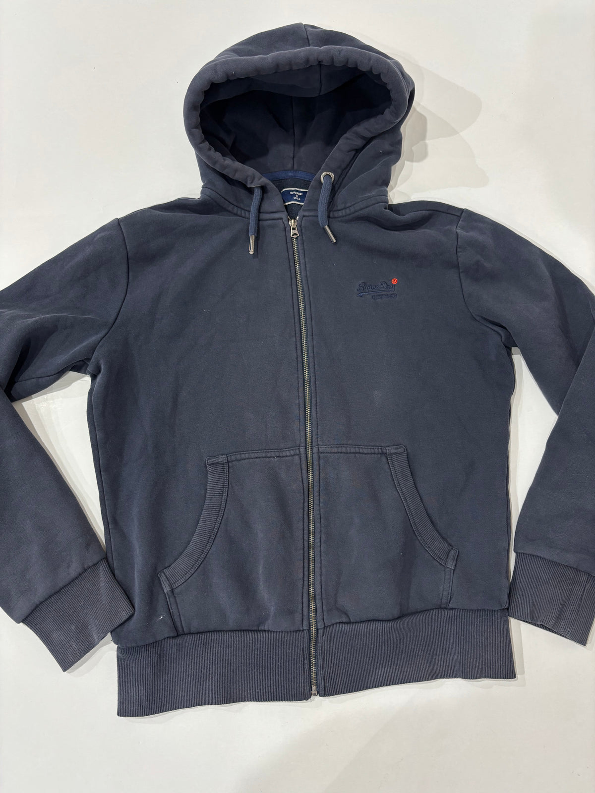 Superdry Men’s Navy Blue Full Zip Up 2000’s Vintage Preowned