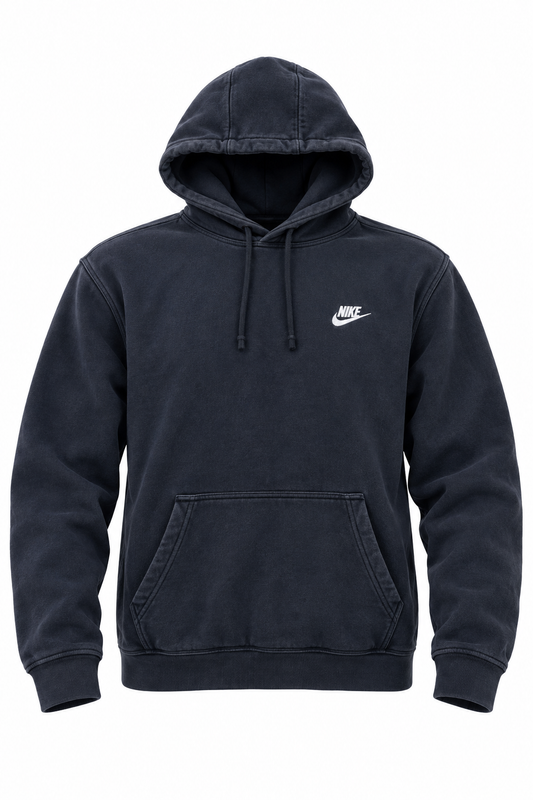 Nike Faded Black Swoosh Hoodie - Thriftly