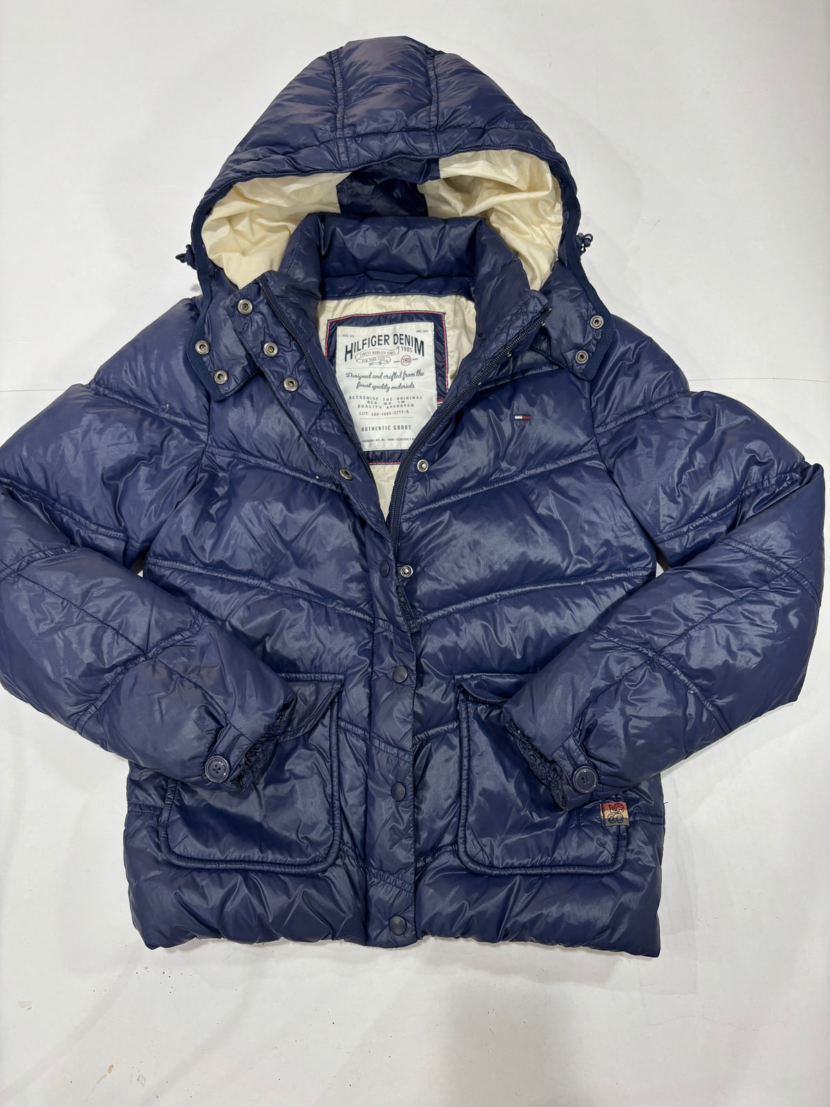 Tommy Hilfiger Women’s Navy Hooded Down Puffer Jacket