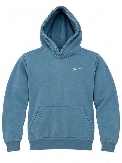 Nike Men's Blue Logo Pullover Hoodie